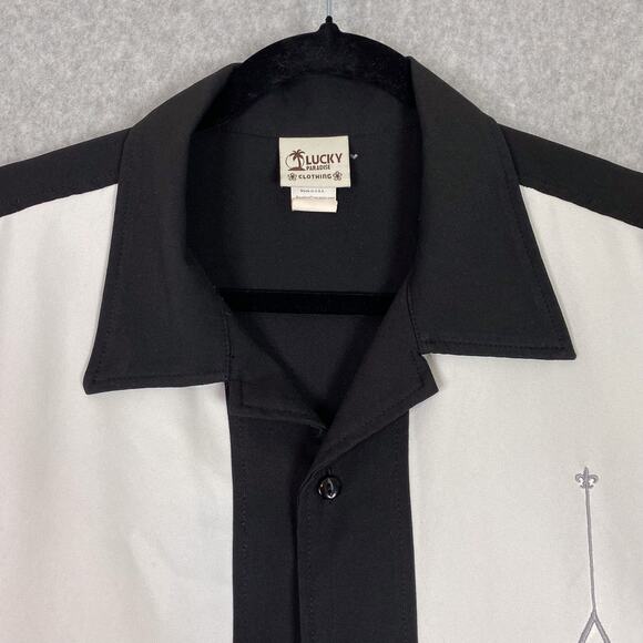 Lucky Paradise Clothing Mens XXL Bowling Shirt Camp Collar Made in USA 2XL - Picture 3 of 7